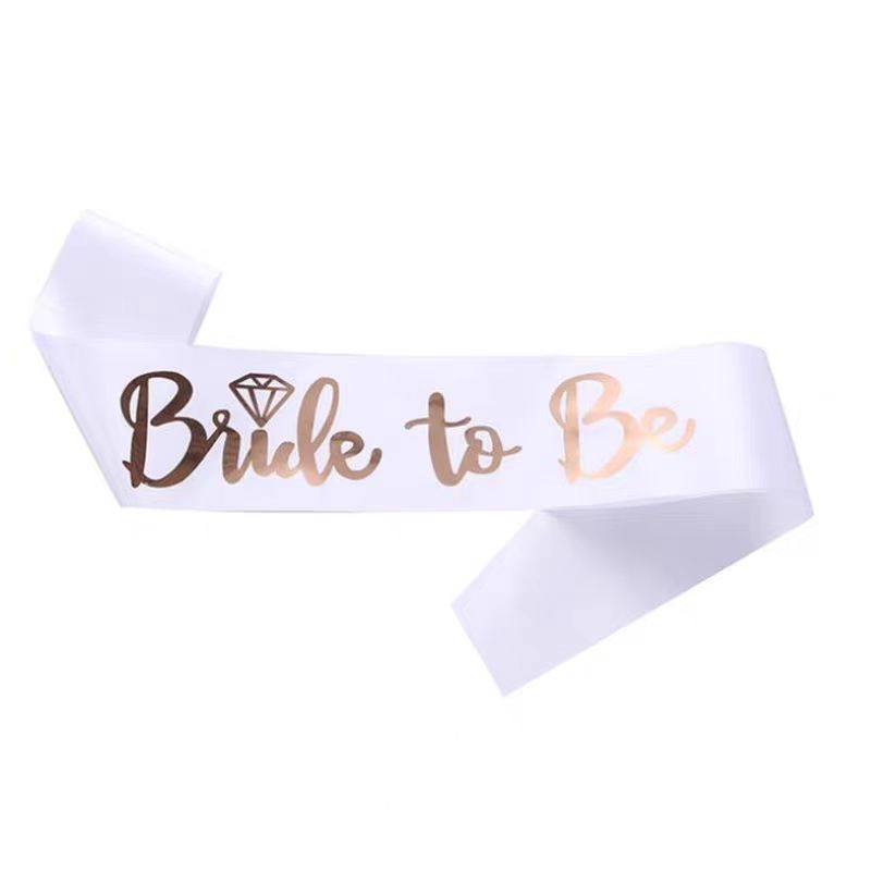 Bride Tribe Sash - 1ชุดทองคำสีกุหลาบทีมเจ้าสาวจะได้รับการผ้าคาดเอวซาตินสำหรับงานแต่งงานงานปาร์ตี้สละโสดว่าที่เจ้าสาวอุปกรณ์อาบน้ำ