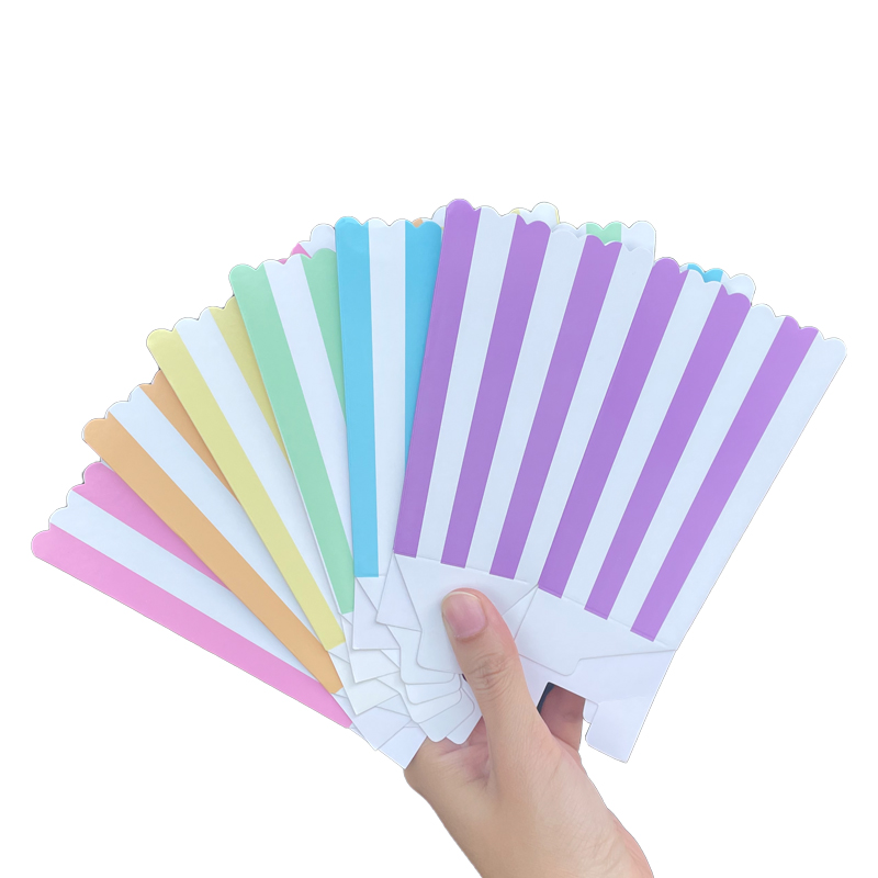 Wedding Favor Box - 12Pcs ทองคำสีกุหลาบสีชมพูแข็งกระดาษมินิปาร์ตี้กล่องป๊อปคอร์น Pop ข้าวโพด Candy Sanck