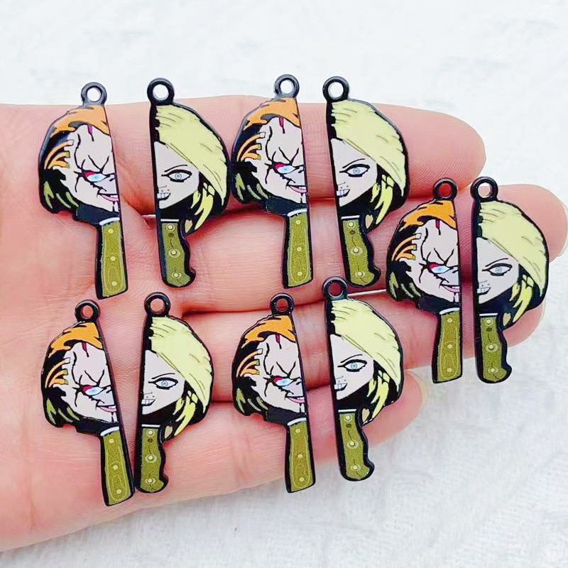 Wedding Yes - 10 ชิ้น จี้อะคริลิกการ์ตูนคู่รักตลก ลายหน้าเดียว สำหรับทำเครื่องประดับ DIY