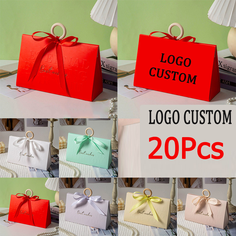 Wedding Favor Box - กล่องของขวัญน่ารัก กล่องห่อของขวัญ กล่องบรรจุภัณฑ์วิกผม 20 ชิ้น ของชำร่วยงานแต่งงาน