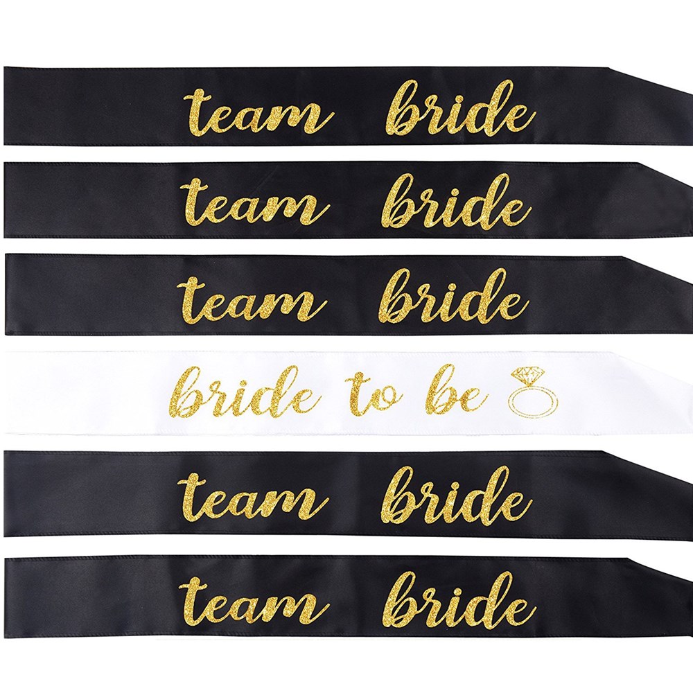 Bride Tribe Sash - 1ชุดสำหรับงานแต่งงานเจ้าสาวจะเป็นทีมเจ้าสาวผ้าคาดเอวซาตินคืนไก่สำหรับงานแต่งงานเจ้าสาวอุปกรณ์ตกแต่งงานปาร์ตี้สละโสด