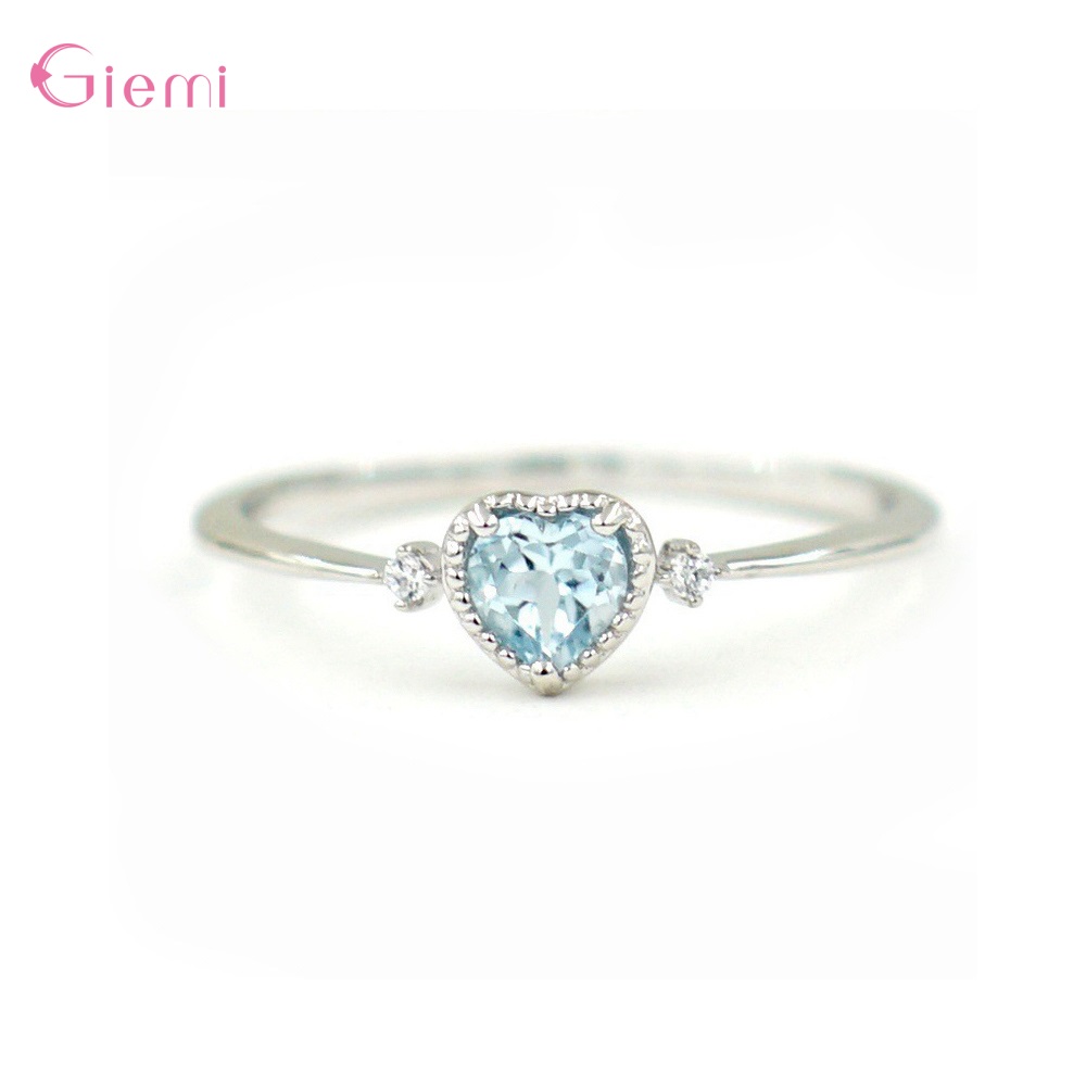 Wedding Z - Luxury 925 เงินสเตอร์ลิง Blue Cubic Zricon