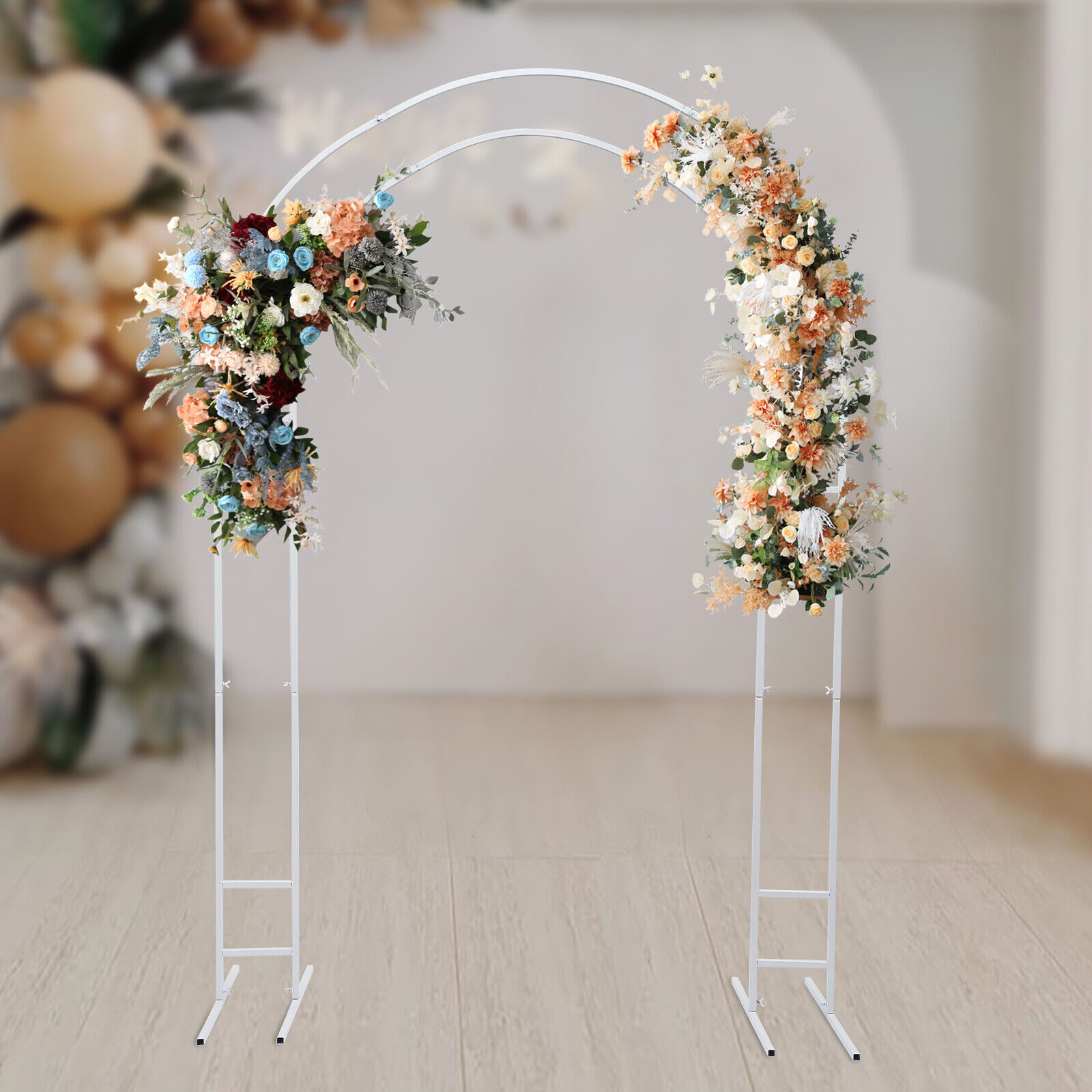 Wedding Balloon Arch - โลหะงานแต่งงานขาตั้ง Arch กรอบฉากหลัง Garden Arbor ดอกไม้บอลลูน