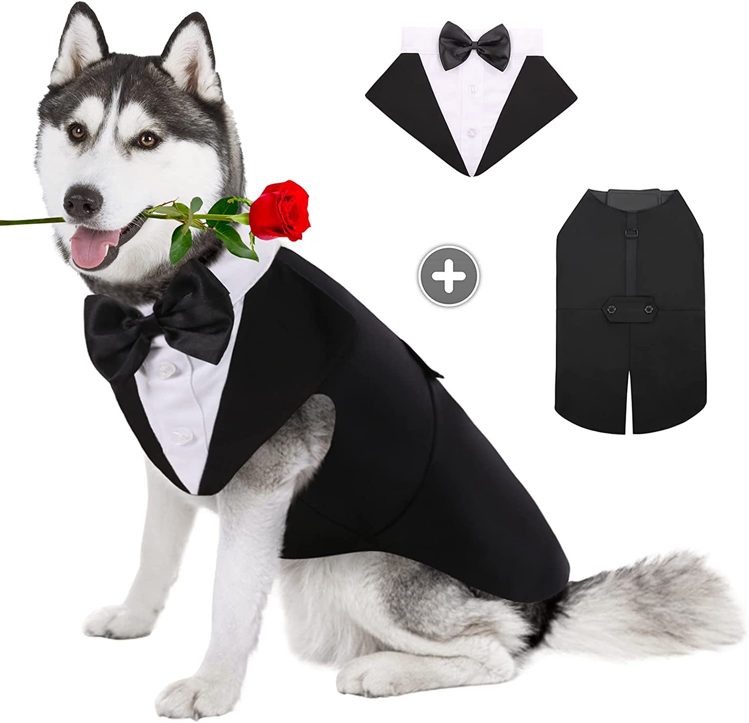 Suit Supply Wedding Party - สัตว์เลี้ยงสุนัขเสื้อผ้าแฟชั่น Party อย่างเป็นทางการเนคไทสีชมพูโบว์เสื้อ Tuxedo ฮาโลวีนชุดสำหรับขนาดเล็กสุนัขขนาดใหญ่เสื้อผ้าอุปกรณ์