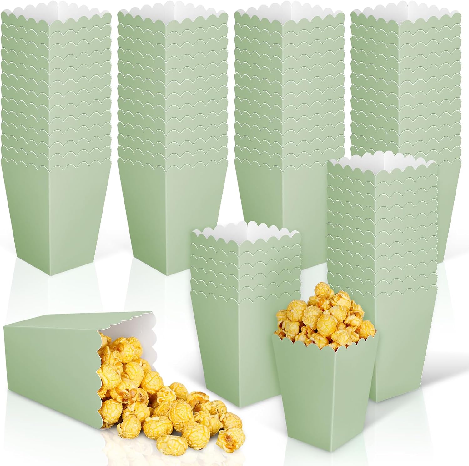 Wedding Favor Box - 12 ชิ้น Sage สีเขียว Mini กล่อง