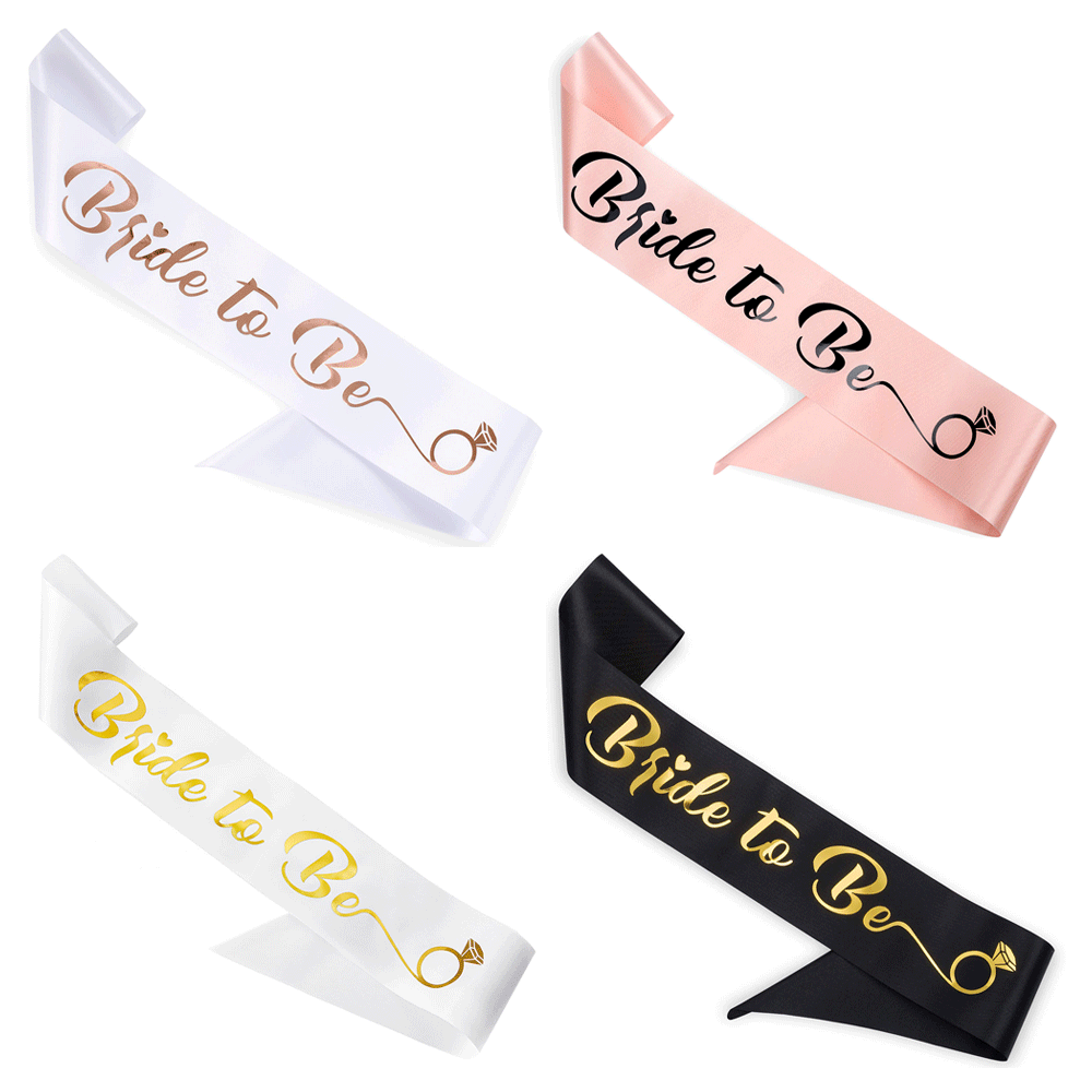 Bride Tribe Sash - สายสะพายปาร์ตี้สำหรับเจ้าสาวจะเป็นงานปาร์ตี้สละโสดพร้อมแผ่นฟอยล์สีทองประดับตัวอักษรสำหรับเจ้าสาวผ้าคาดเอวสำหรับงานเลี้ยงงานแต่งงาน