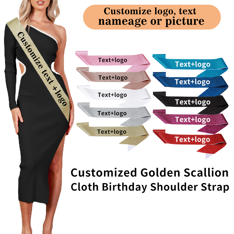 Bride Tribe Sash - Diy Custom Glitter ซาติน Sash เขียนตามที่คุณต้องการงานแต่งงานเจ้าสาวทีมเจ้าสาวเผ่าซาติน