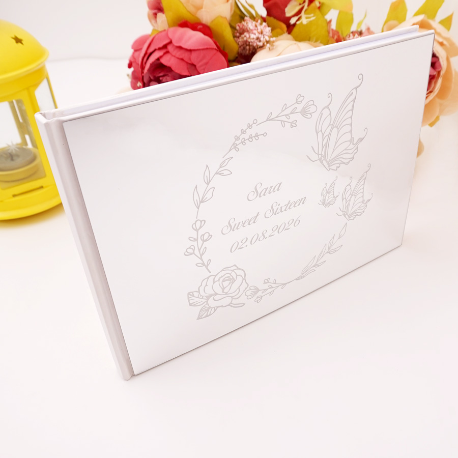 สมุดอวยพรอะคริลิคแบบกระจกเงา ล - Personalized Guest Book บทวิจารณ์และราคา