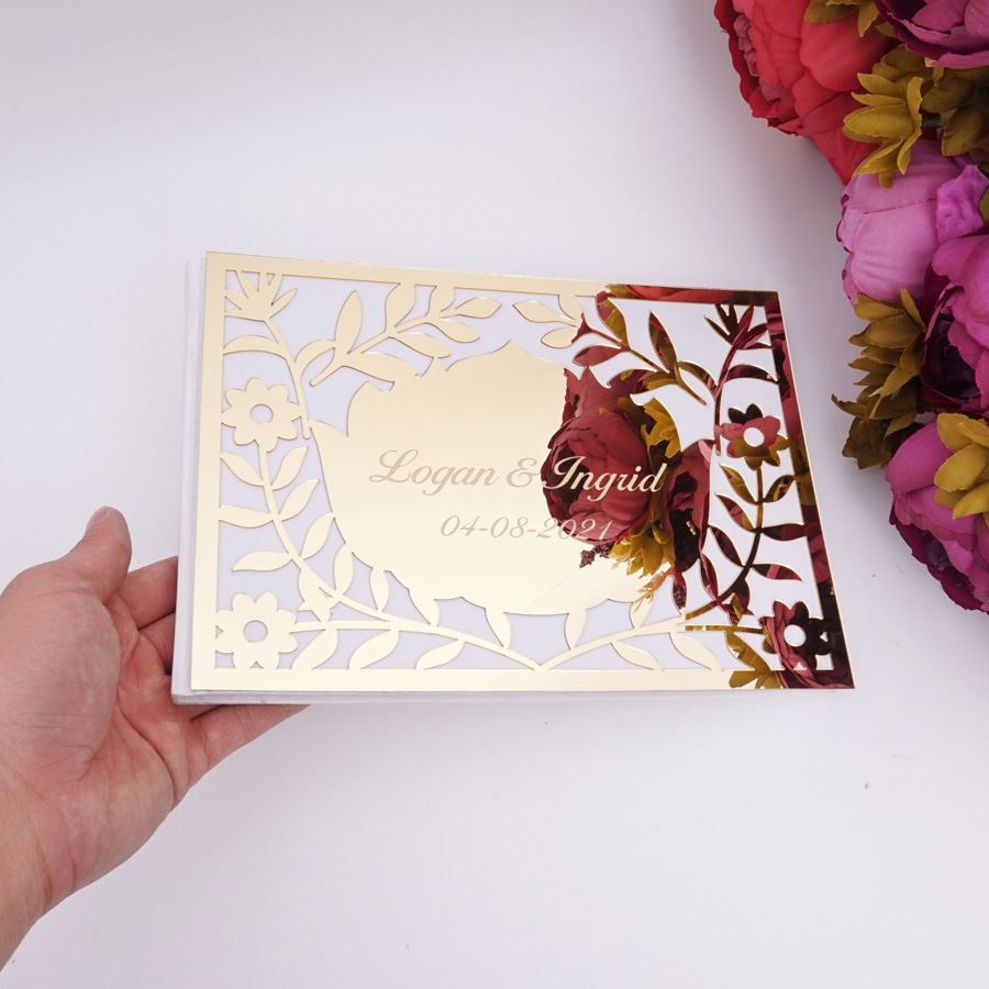 สมุดอวยพรงานแต่งงานอะคริลิคกระ - Personalized Guest Book บทวิจารณ์และราคา