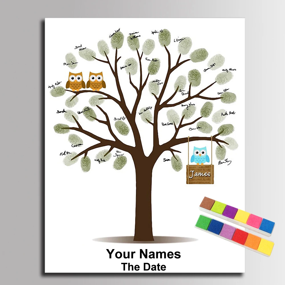 ส่วนบุคคลลายเซ็นลายนิ้วมือสมุด - Personalized Guest Book บทวิจารณ์และราคา