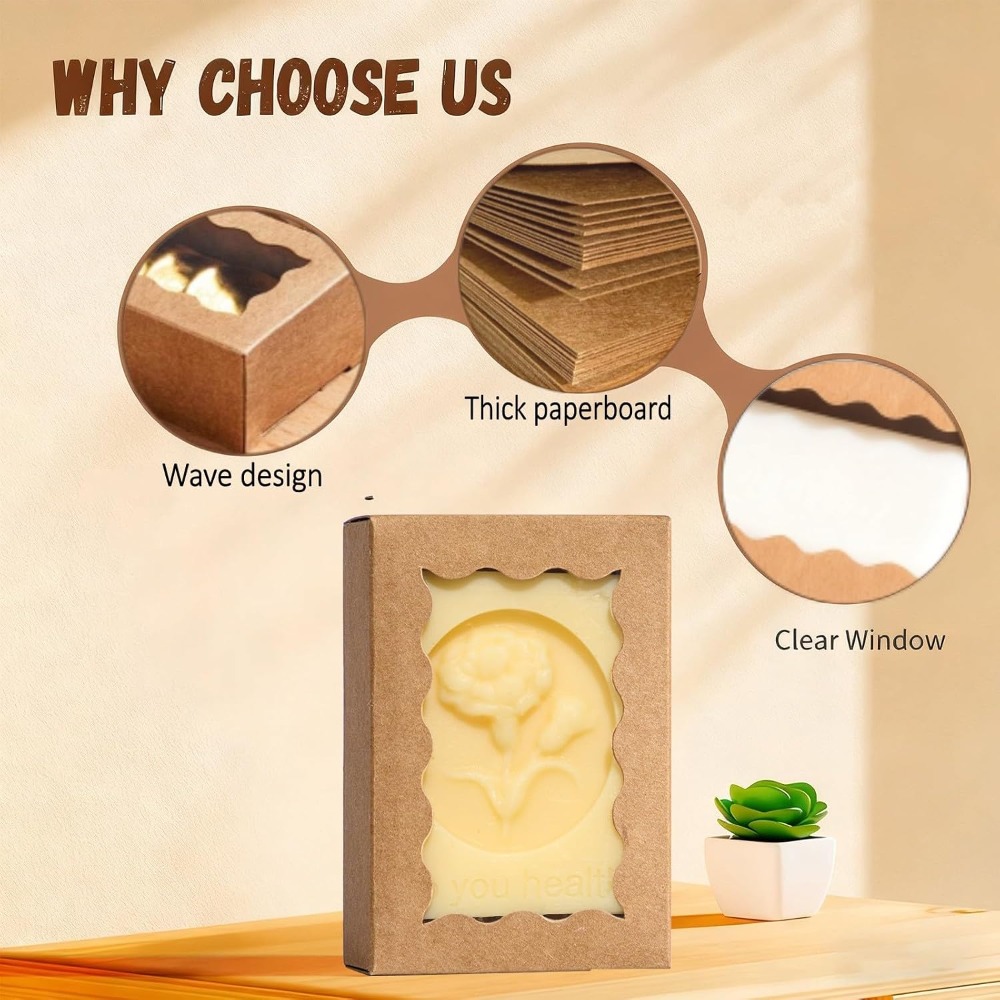กล่องสบู่กระดาษคราฟท์ 40 ชิ้น  - Wedding Favor Box บทวิจารณ์และราคา