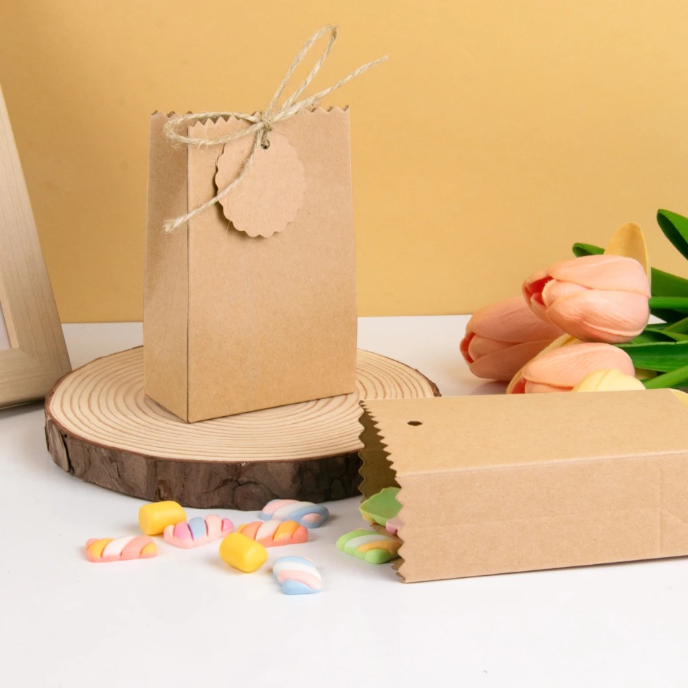 กล่องของขวัญกระดาษคราฟท์สไตล์เ - Wedding Favor Box บทวิจารณ์และราคา