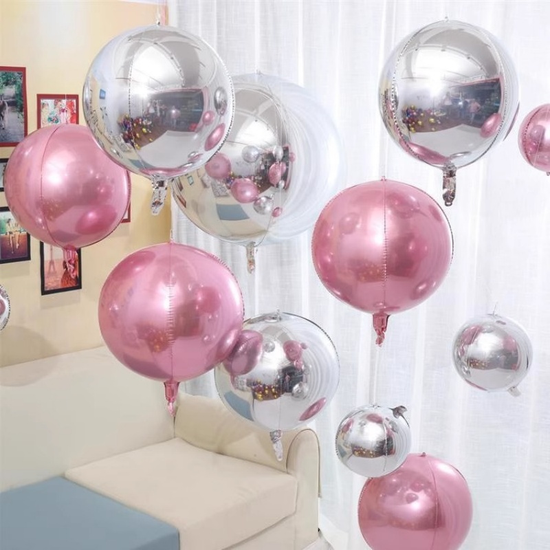 ลูกโป่งฟอยล์โลหะทรงกลม 4D สีโร - Wedding/Event Supply Store บทวิจารณ์และราคา