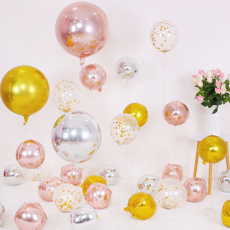 ลูกโป่งฟอยล์โลหะทรงกลม 4D สีโร - Wedding/Event Supply Store บทวิจารณ์และราคา