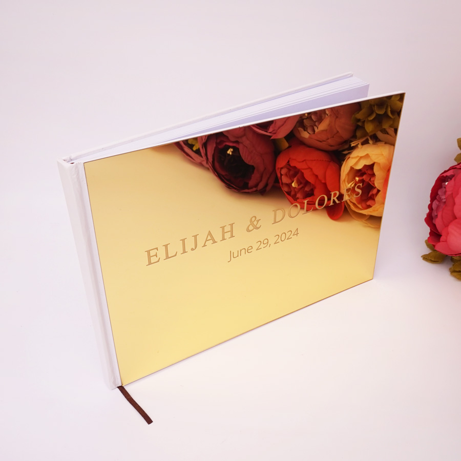 25X18ซม.Custom แนวนอนกระจกอะคร - Personalized Guest Book บทวิจารณ์และราคา