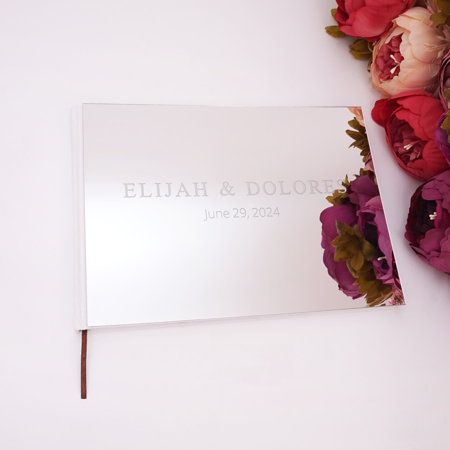 25X18ซม.Custom แนวนอนกระจกอะคร - Personalized Guest Book บทวิจารณ์และราคา
