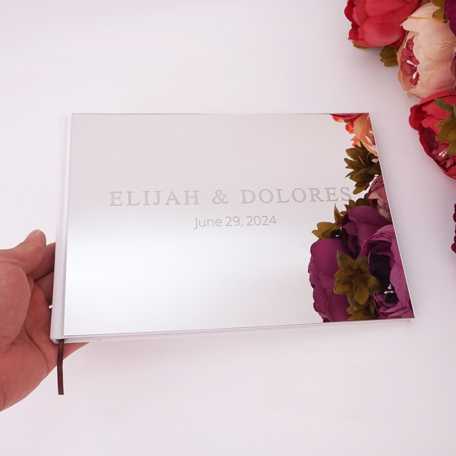 25X18ซม.Custom แนวนอนกระจกอะคร - Personalized Guest Book บทวิจารณ์และราคา
