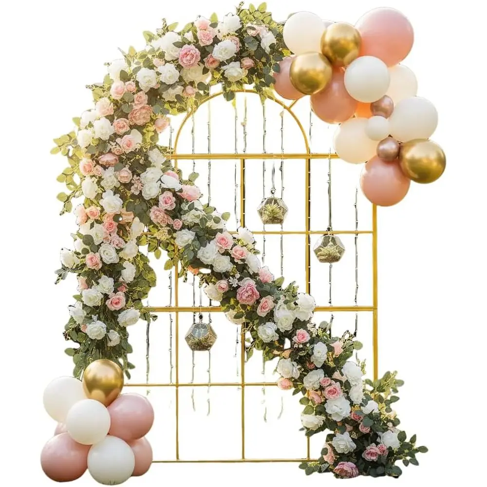 ซุ้มแต่งงานโลหะสีทอง สูง 6.5 ฟ - Wedding Balloon Arch บทวิจารณ์และราคา