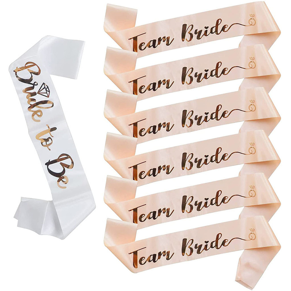ชุดผ้าคาดเอวสีโรสโกลด์สำหรับที - Bride Tribe Sash บทวิจารณ์และราคา