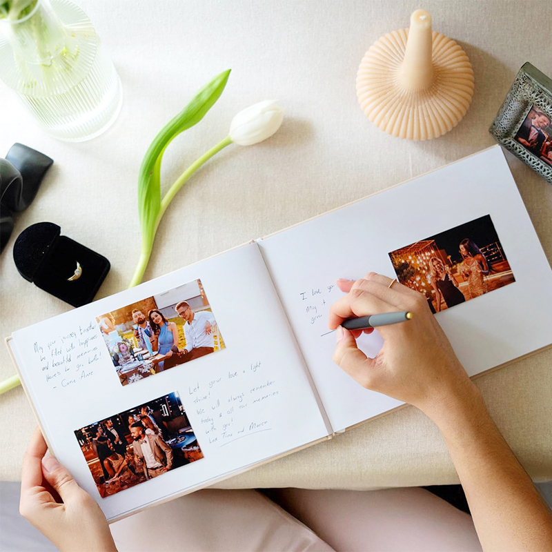 สมุดภาพอัลบั้มรูปภาพสำหรับแขกแ - Personalized Guest Book บทวิจารณ์และราคา