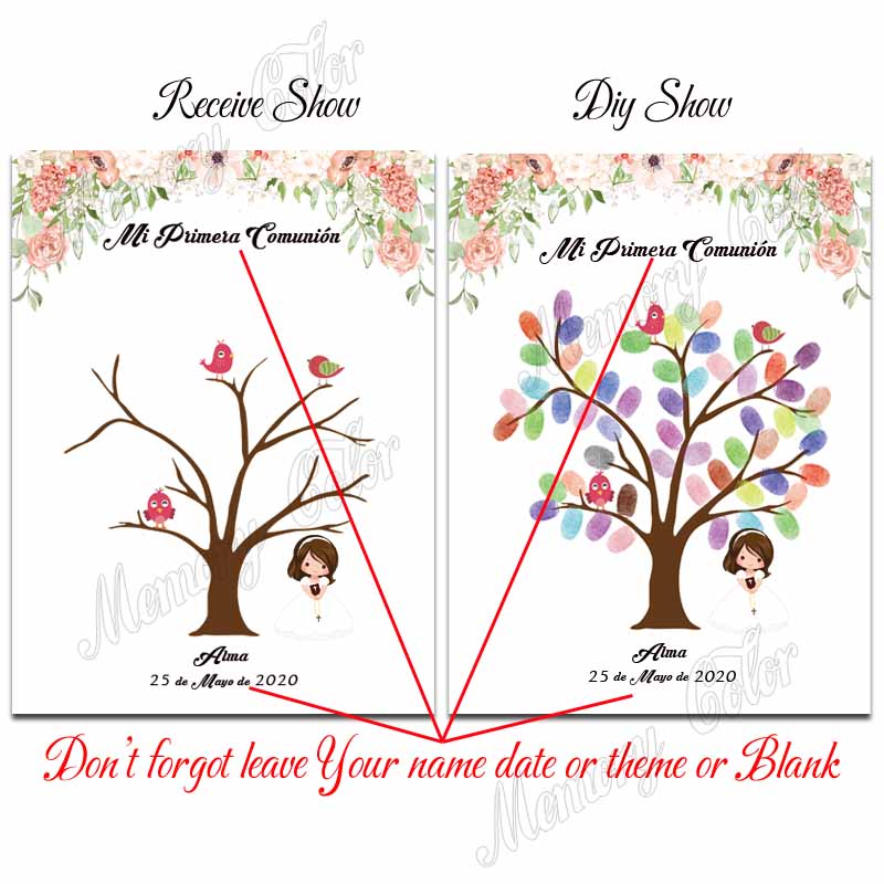 ส่วนบุคคลธีมชื่อวันที่ลายนิ้วม - Personalized Guest Book บทวิจารณ์และราคา