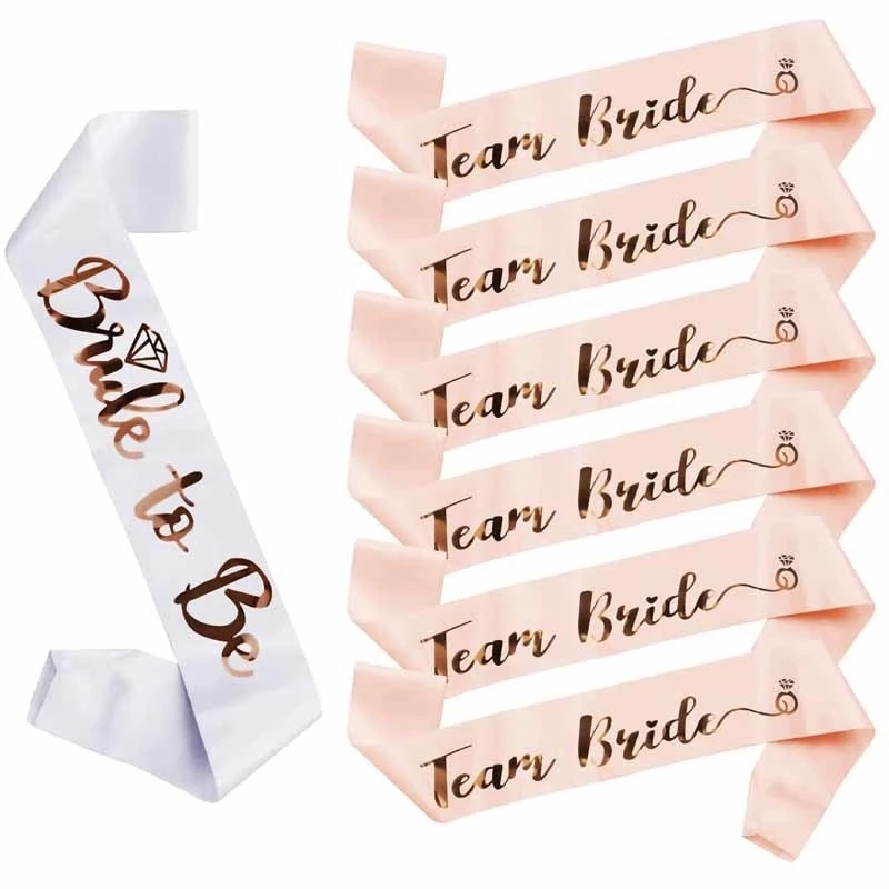 1ชุดเจ้าสาวเจ้าสาวซาติน Sash ส - Bride Tribe Sash บทวิจารณ์และราคา