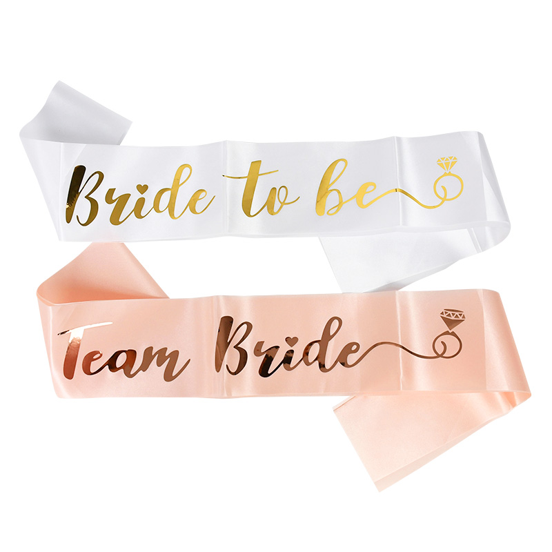 1ชุดเจ้าสาวเจ้าสาวซาติน Sash ส - Bride Tribe Sash บทวิจารณ์และราคา