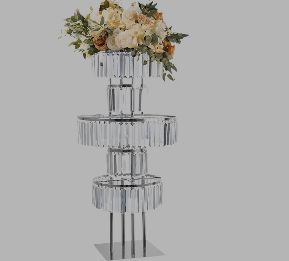 ชั้นวางดอกไม้คริสตัล 4 ชิ้น ขน - Wedding/Event Supply Store บทวิจารณ์และราคา