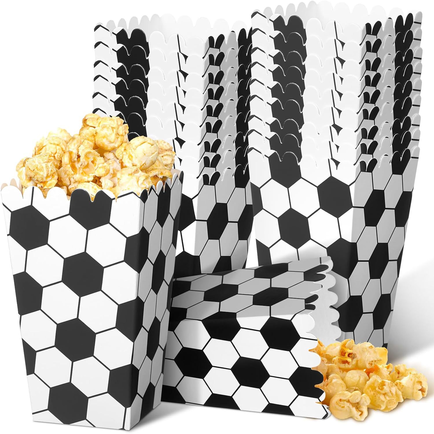 6/18 ชิ้นฟุตบอลกล่องข้าวโพดคั่ - Wedding Favor Box บทวิจารณ์และราคา