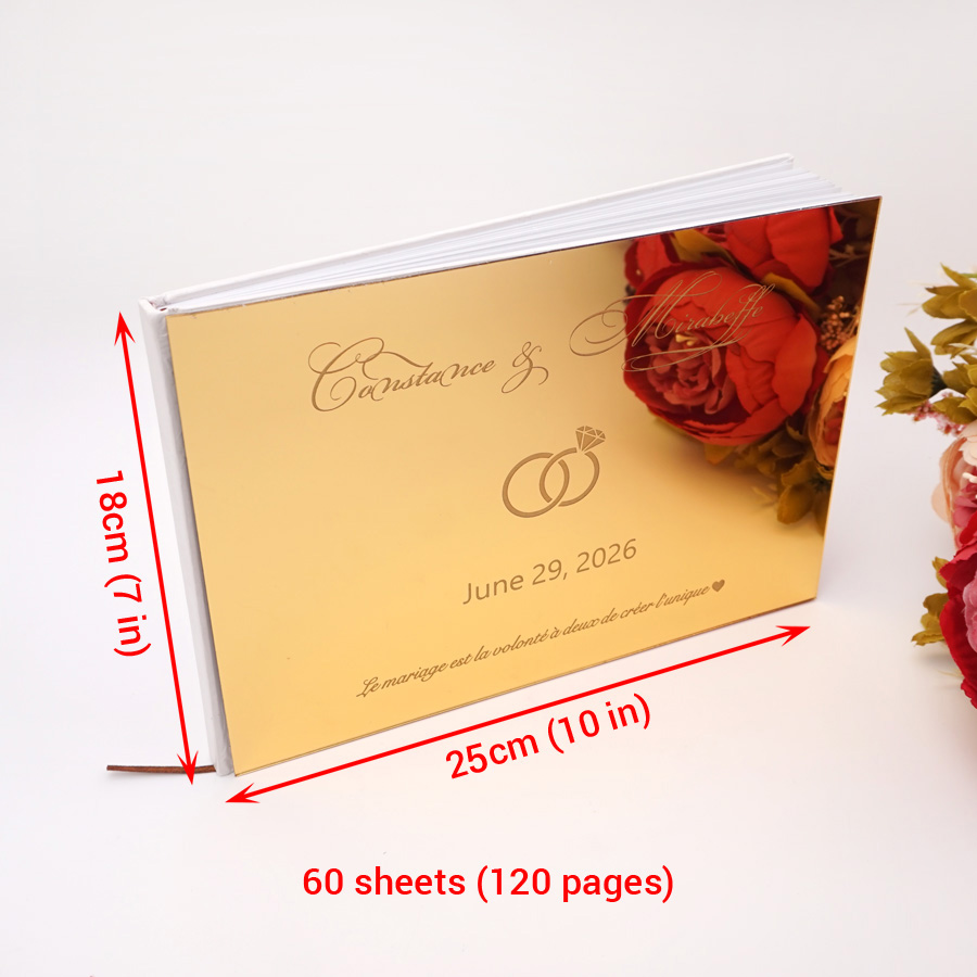 ส่วนบุคคลงานแต่งงานที่กําหนดเอ - Personalized Guest Book บทวิจารณ์และราคา