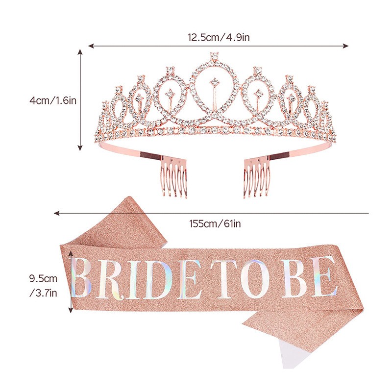 1 ชุด Rose Gold เจ้าสาวซาติน S - Bride Tribe Sash บทวิจารณ์และราคา